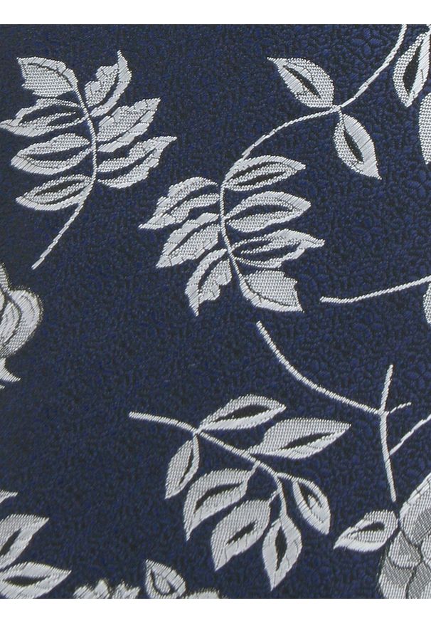 Krawat Męski - Angelo di Monti - Granat w Duże Kwiaty. Kolor: niebieski. Materiał: tkanina. Wzór: kwiaty. Styl: elegancki, wizytowy