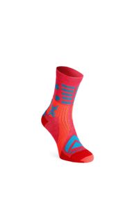 Skarpety rowerowe X-Socks Gravel Perform Merino Crew. Kolor: czerwony