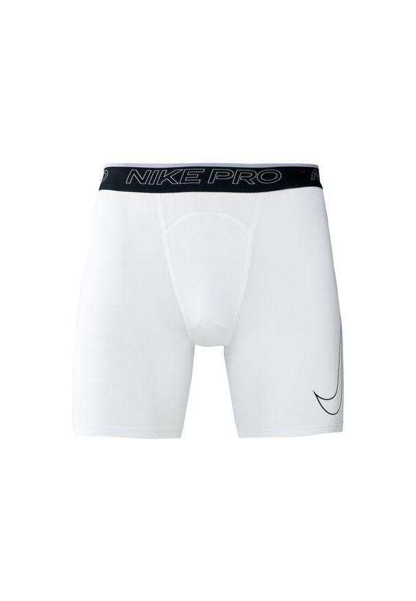 Nike - Męskie Spodenki Kompresyjne. Kolor: biały. Sport: turystyka piesza