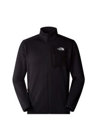 Bluza The North Face Crest 0A897CJK31 - czarna. Kolor: czarny. Materiał: dzianina, polar, poliester, materiał, elastan. Długość rękawa: długi rękaw. Długość: długie. Styl: klasyczny