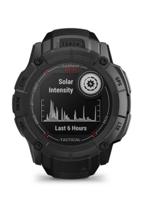 GARMIN - Garmin Instinct 2X Solar Tactical Edition (czarny / czarny pasek). Rodzaj zegarka: smartwatch. Kolor: czarny. Styl: biznesowy, militarny