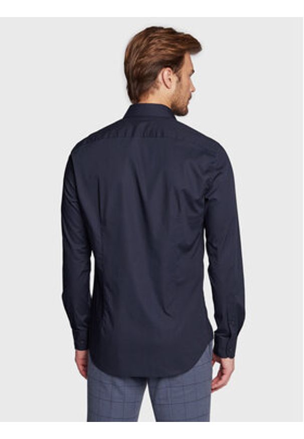 TOMMY HILFIGER - Tommy Hilfiger Koszula MW0MW25040 Granatowy Slim Fit. Kolor: niebieski. Materiał: bawełna