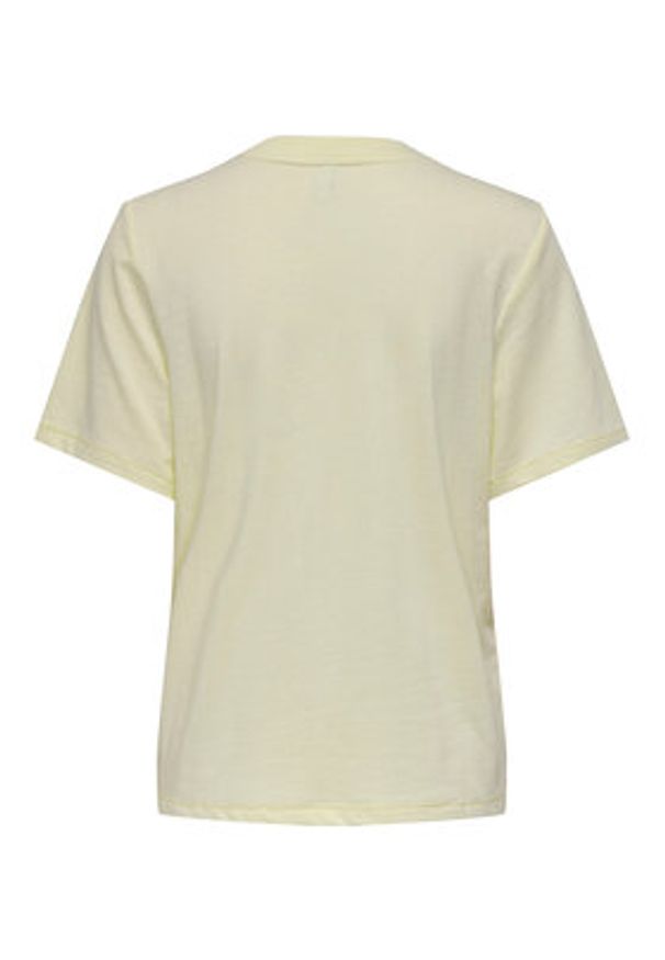 only - ONLY T-Shirt Bilins 15320615 Żółty Regular Fit. Kolor: żółty. Materiał: bawełna