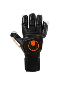 UHLSPORT - Rękawice bramkarskie Uhlsport Speed Contact Absolutgrip. Kolor: biały, czarny, wielokolorowy, pomarańczowy, żółty