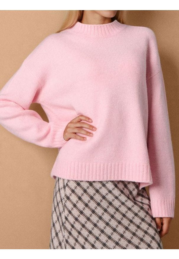 Sinsay - Sweter basic - różowy. Kolor: różowy