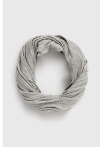 Peak Performance komin Magic kolor szary melanżowy. Kolor: szary. Materiał: wełna, skóra, materiał. Wzór: melanż #1