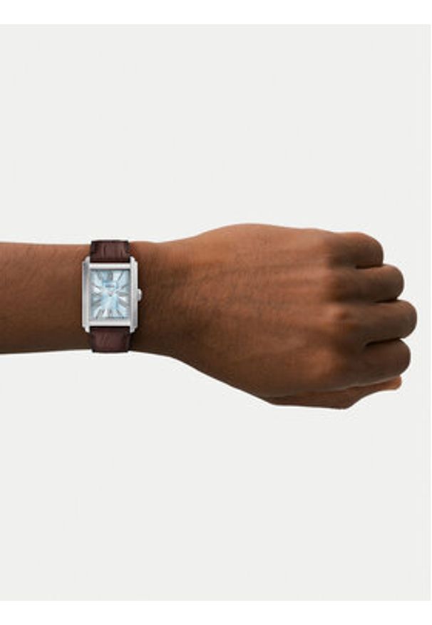 Fossil Zegarek Carraway FS6110 Brązowy. Kolor: brązowy. Materiał: skóra