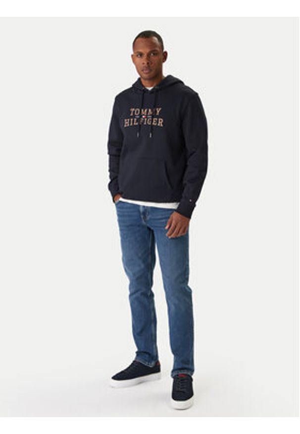 TOMMY HILFIGER - Tommy Hilfiger Bluza Icon Intechno MW0MW42528 Granatowy Regular Fit. Kolor: niebieski. Materiał: bawełna
