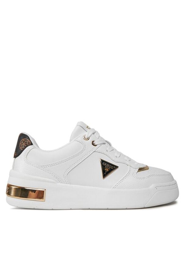 Guess Sneakersy Clarkz2 FLPCLK FAL12 Biały. Kolor: biały. Materiał: skóra
