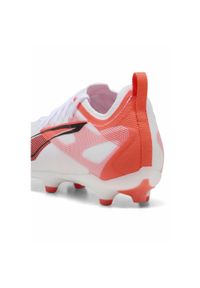 Puma - Młodzieżowe buty piłkarskie ULTRA 5 PRO FG/AG PUMA White Black Glowing Red. Kolor: biały, czerwony, wielokolorowy, czarny. Sport: piłka nożna