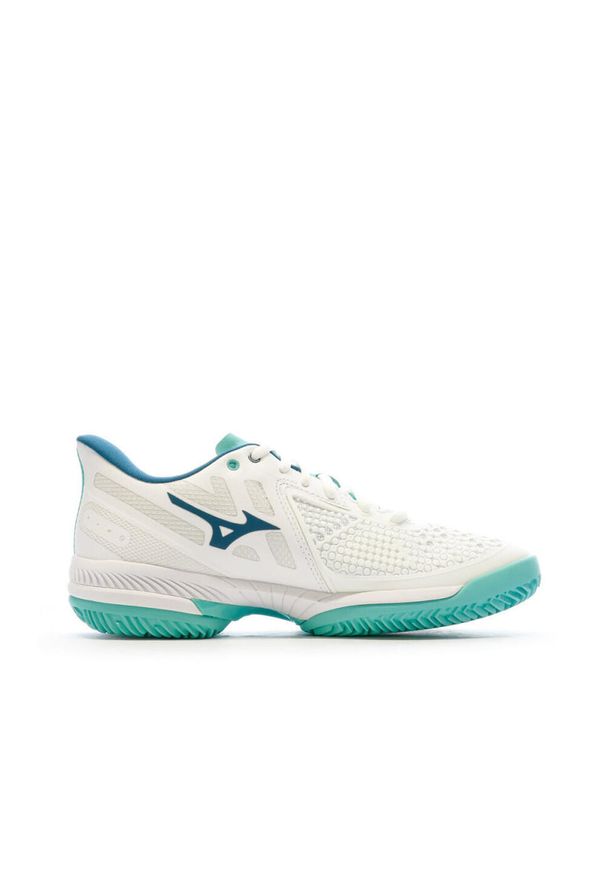 Buty do tenisa damskie Mizuno Wave Exceed Tour 5 CC. Kolor: zielony, niebieski, wielokolorowy, biały. Model: Mizuno Wave. Sport: tenis