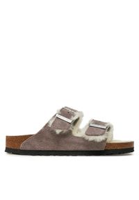 Birkenstock Klapki Arizona Shearling Leve 1028062 Fioletowy. Kolor: fioletowy. Materiał: skóra, zamsz #1