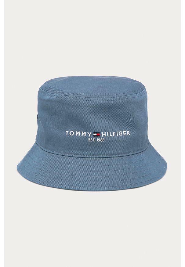 TOMMY HILFIGER - Tommy Hilfiger - Kapelusz. Kolor: niebieski. Materiał: bawełna, materiał. Wzór: aplikacja