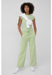 Calvin Klein Jeans bluza bawełniana damska kolor biały z nadrukiem. Kolor: biały. Materiał: bawełna. Długość rękawa: długi rękaw. Długość: długie. Wzór: nadruk