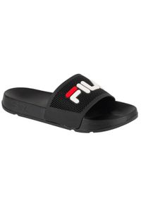 Fila - Klapki na basen męskie, Morro Bay Spiro. Okazja: na co dzień. Kolor: czerwony, czarny, biały, wielokolorowy. Materiał: guma, syntetyk, materiał. Sport: pływanie