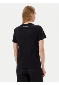Karl Lagerfeld - KARL LAGERFELD T-Shirt A2W17119 Czarny Regular Fit. Typ kołnierza: dekolt w karo. Kolor: czarny. Materiał: bawełna #3