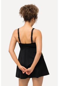 ULLA POPKEN - Damska Sukienka Kąpielowa cytryny miękkie miseczki fiszbiny. Kolekcja: plus size. Kolor: czarny. Materiał: elastan, poliamid, materiał