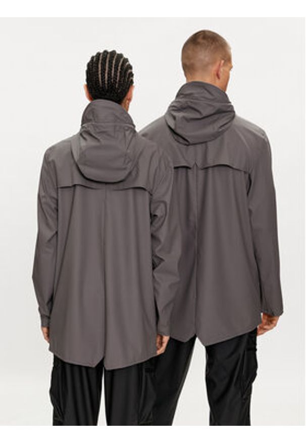 Rains Kurtka przeciwdeszczowa Jacket W3 12010 Szary Regular Fit. Kolor: szary. Materiał: syntetyk