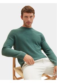 Tom Tailor Sweter 1038612 Zielony Regular Fit. Kolor: zielony. Materiał: bawełna #3