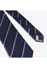 Wittchen - Krawat z jedwabiu we wzory granatowo-bordowy. Kolor: wielokolorowy, czerwony, niebieski. Materiał: jedwab. Wzór: gładki. Styl: elegancki #4