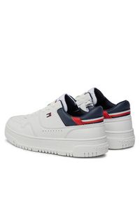 TOMMY HILFIGER - Tommy Hilfiger Sneakersy Low Cut Lace-Up Sneaker T3X9-33367-1355 S Biały. Kolor: biały. Materiał: skóra #5