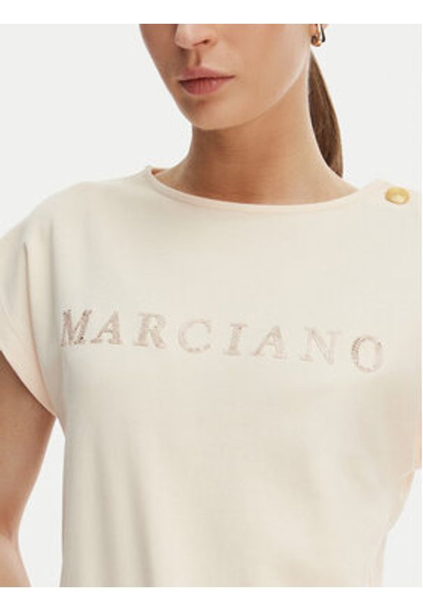 Marciano Guess T-Shirt G6GI04 K3505 Écru Regular Fit. Kolor: kremowy. Materiał: bawełna