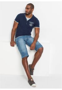 bonprix - Lekkie długie bermudy dżinsowe o kroju bojówek ze stretchem, relaxed fit. Kolor: niebieski. Długość: długie #3