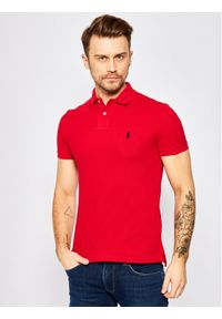 Polo Ralph Lauren Polo Core Replen 710548797 Czerwony Slim Fit. Typ kołnierza: polo. Kolor: czerwony. Materiał: bawełna