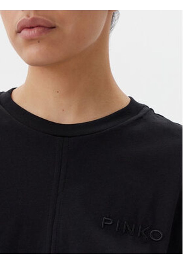 Pinko - PINKO T-Shirt Tuca 105015 A2ID Czarny Regular Fit. Kolor: czarny. Materiał: bawełna