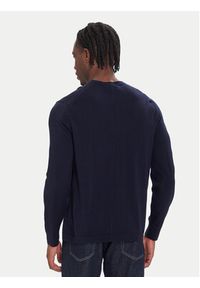 Calvin Klein Sweter LV04LB305G Granatowy Regular Fit. Kolor: niebieski. Materiał: wełna
