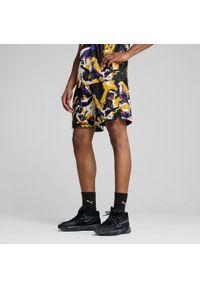 Szorty Puma Rival Rage AOP. Kolor: fioletowy. Materiał: poliester. Wzór: nadruk. Sport: koszykówka