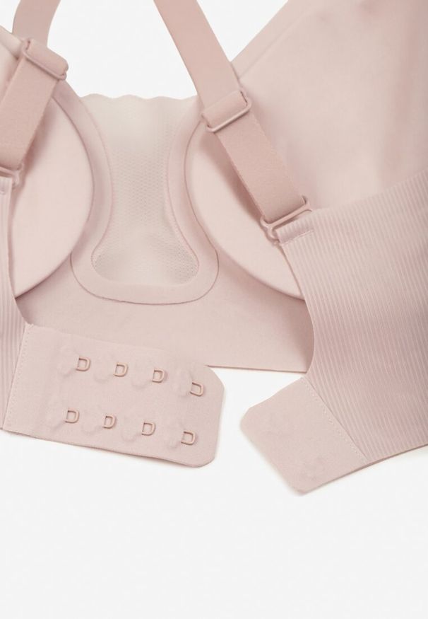 Born2be - Jasnofioletowy Biustonosz z Ozdobnym Wycięciem Ezirelle. Kolor: fioletowy. Materiał: jeans. Rodzaj stanika: wyciągane miseczki. Wzór: gładki