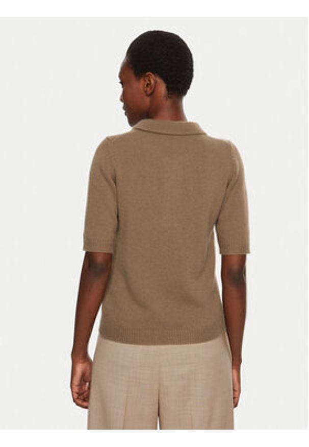 Herskind Sweter Alberto 5417974 Brązowy Regular Fit. Kolor: brązowy. Materiał: kaszmir