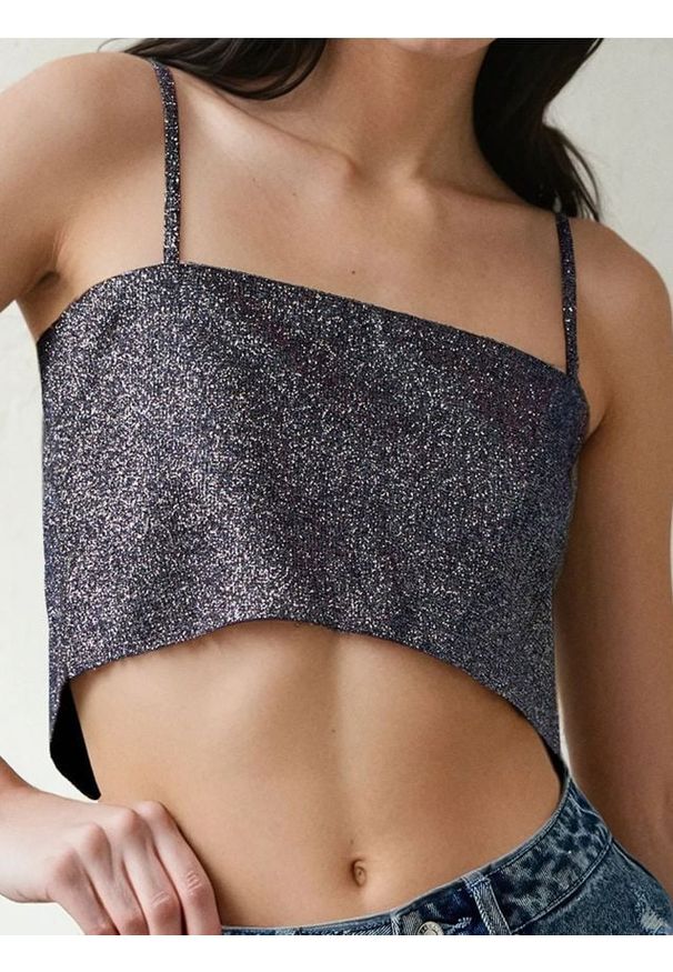 Sinsay - Crop top na ramiączkach - wielobarwny. Materiał: materiał. Długość rękawa: na ramiączkach. Styl: elegancki