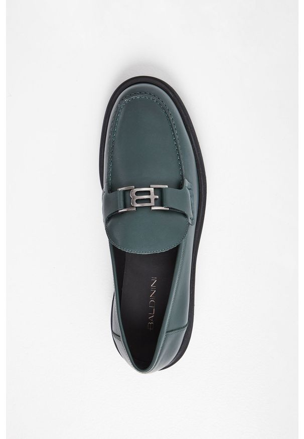 Baldinini - Półbuty męskie skórzane BALDININI. Zapięcie: klamry. Materiał: skóra. Wzór: aplikacja
