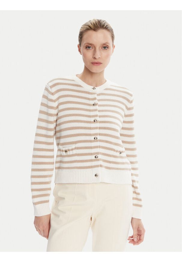 JOOP! Kardigan 58 253KN58Kola 30047636 Beżowy Loose Fit. Kolor: beżowy. Materiał: syntetyk