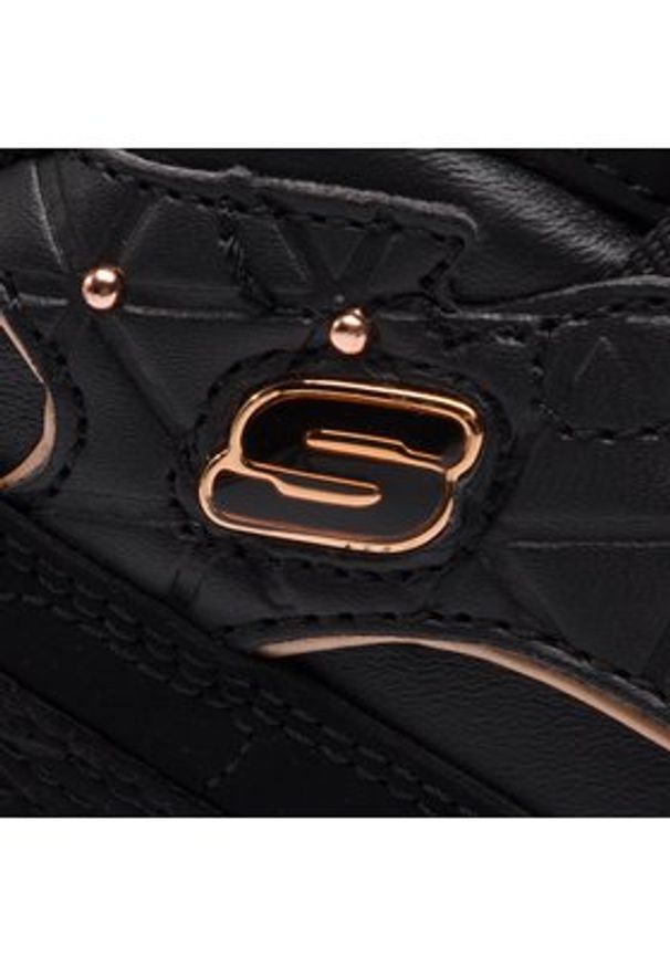 skechers - Skechers Sneakersy D'lites Glamour Feels 13087/BKRG Czarny. Kolor: czarny. Materiał: skóra