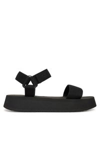 Calvin Klein Jeans Sandały Sandal Velcro Webbing Mg YW0YW01693 Czarny. Kolor: czarny. Materiał: materiał