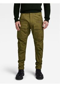 G-Star RAW - G-Star Raw Spodnie materiałowe 3D D23636-D384-C744 Zielony Tapered Fit. Kolor: zielony. Materiał: bawełna