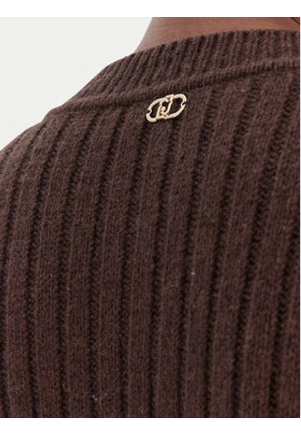 Liu Jo Kardigan MF5423 MS040 Brązowy Regular Fit. Kolor: brązowy. Materiał: wełna