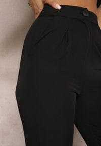 Renee - Czarne Spodnie Garniturowe High Waist Zimara. Stan: podwyższony. Kolor: czarny. Materiał: tkanina. Wzór: gładki