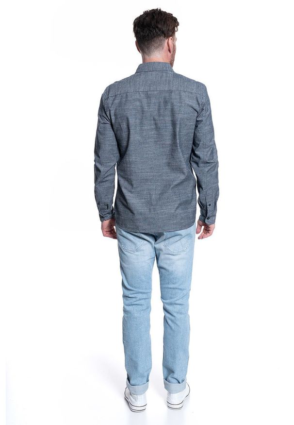 Mustang - MĘSKA KOSZULA MATERIAŁOWA MUSTANG CASPER CHAMBRAY 1009903 4136. Materiał: materiał