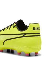 Buty piłkarskie męskie Puma King Pro Fg ag. Zapięcie: sznurówki. Kolor: czarny, różowy, wielokolorowy. Materiał: syntetyk, tkanina, materiał. Szerokość cholewki: normalna. Sport: piłka nożna