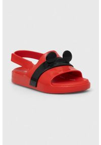 melissa - Melissa sandały dziecięce x Disney kolor czerwony. Zapięcie: rzepy. Kolor: czerwony. Materiał: guma, kauczuk. Wzór: motyw z bajki #3