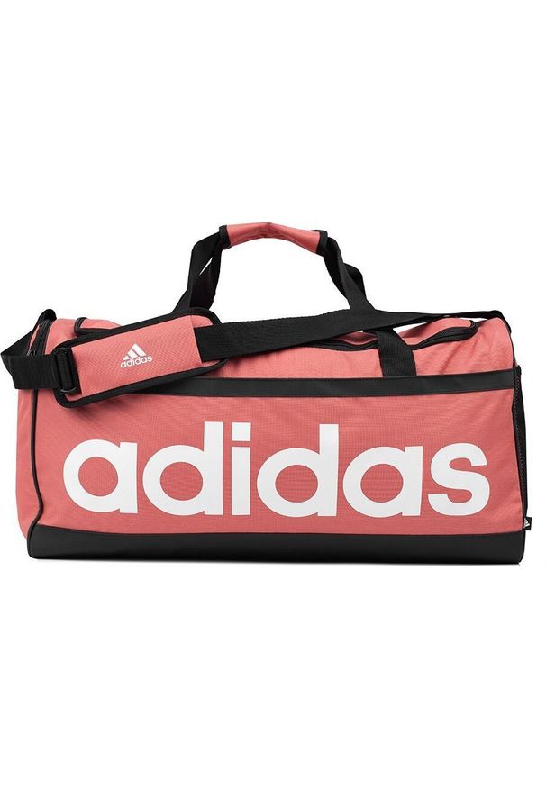 Adidas Torba adidas Essentials Linear Duffel Bag Medium koralowa IR9834. Kolor: pomarańczowy