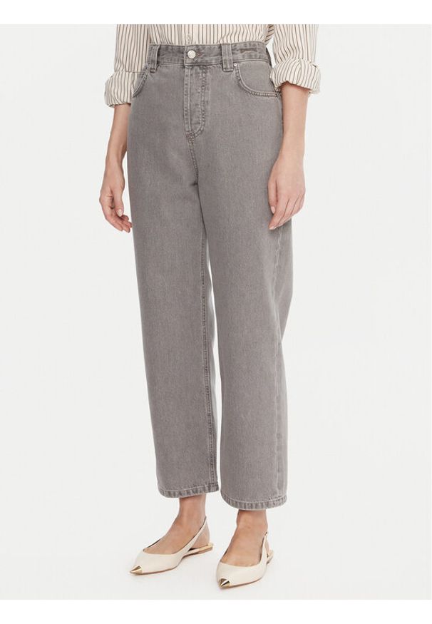 Marella Jeansy 2523186084 Szary Mom Fit. Kolor: szary