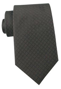 Krawat Męski - Angelo di Monti - Ciemny Brąz, Drobna Kratka. Kolor: brązowy, beżowy, wielokolorowy. Materiał: tkanina. Wzór: kratka. Styl: elegancki, wizytowy #1