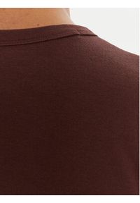 Hugo - HUGO T-Shirt Delanor 50512000 Brązowy Slim Fit. Kolor: brązowy. Materiał: bawełna