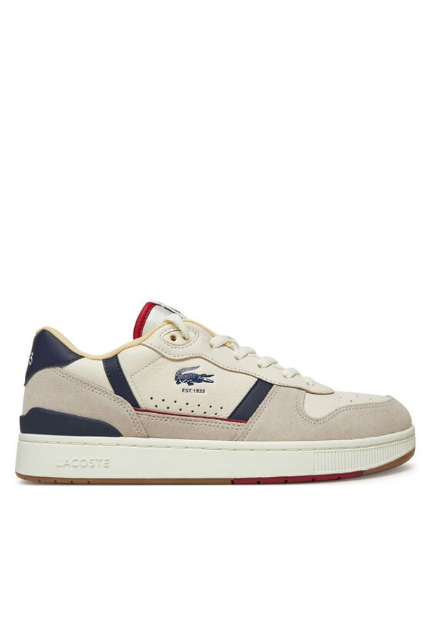 Lacoste Sneakersy 7-48SMA0103 Écru. Materiał: skóra
