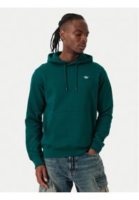 Adidas - adidas Bluza Trefoil Essentials KV9317 Zielony ciemny Regular Fit. Kolor: zielony. Materiał: bawełna #1